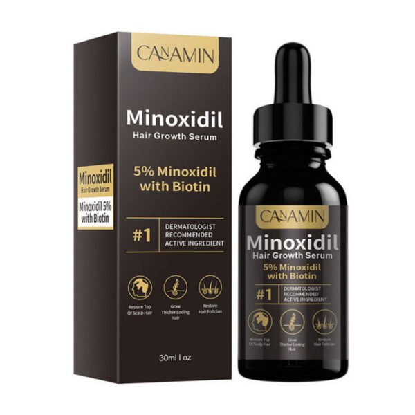 CANAMIN Minoxidil 5% Hair Growth Serum with Biotin