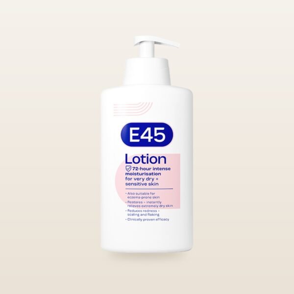 E45 Lotion — 72-Hour Moisturisation for Very Dry + Sensitive Skin (200 ml)