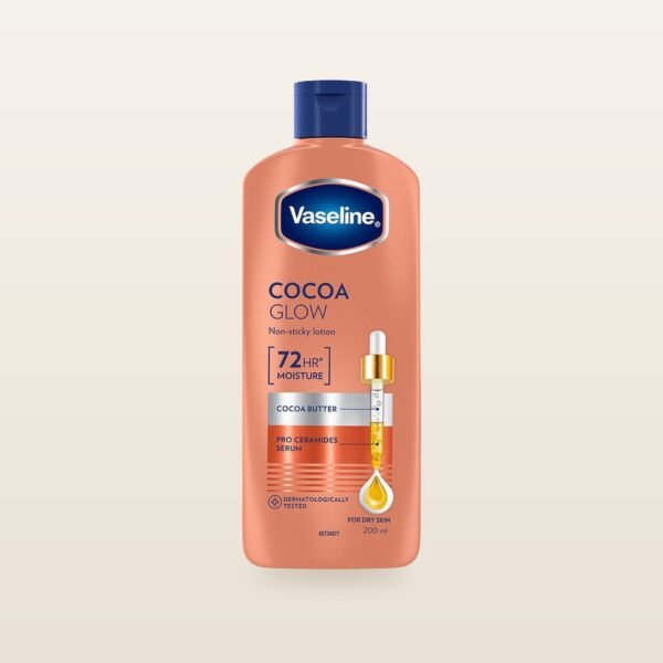 Vaseline Intensive Care Cocoa Glow Body Lotion — 48h Moisturisation (200 ml)