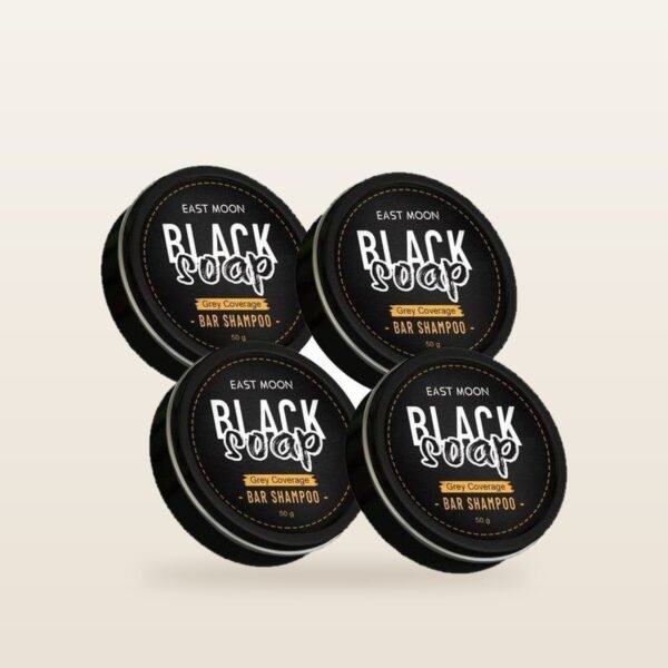 East Moon Black Hair Soap — Grey Coverage Shampoo Bar